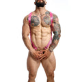 MOB - CROSSED BACK HARNESS PINK DUNGEON ONE SIZE