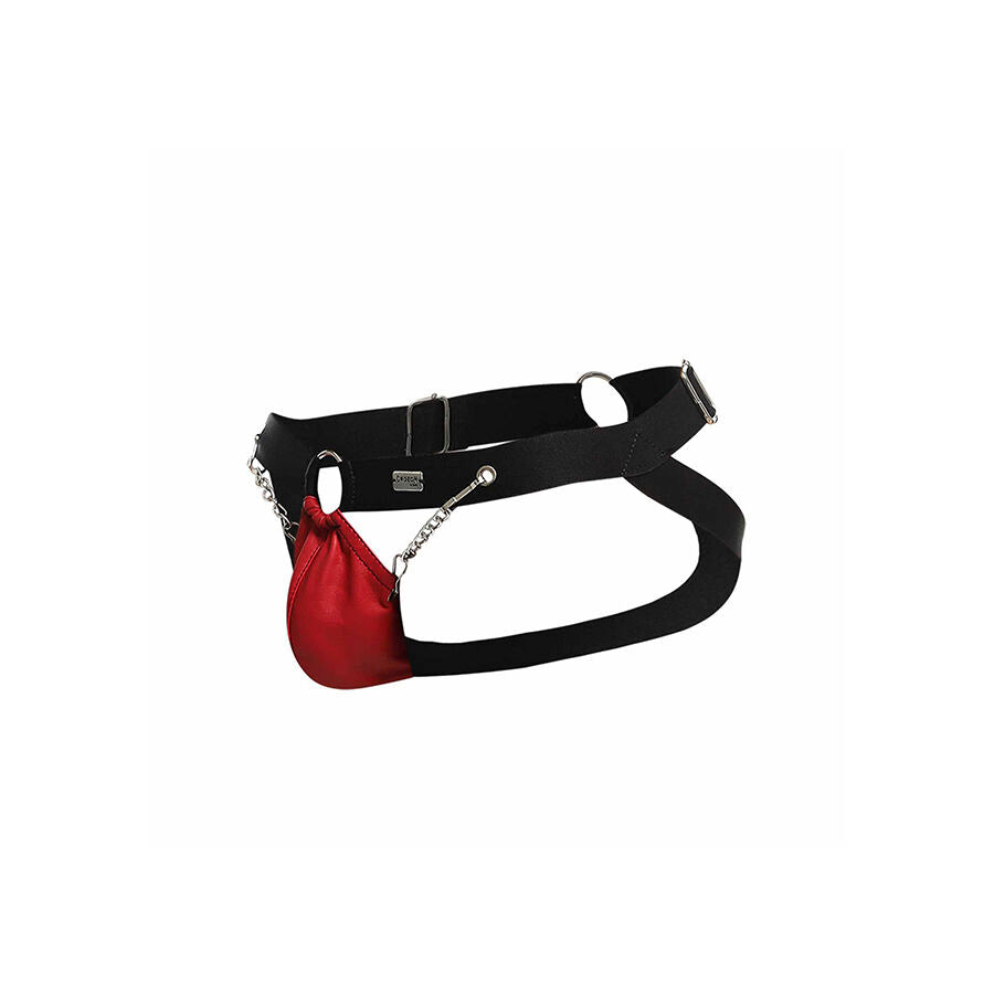 MOB - RED DUNGEON JOCKSTRAP WITH CHAINS ONE SIZE