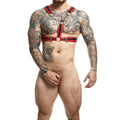 MOB - RED DUNGEON HARNESS WITH CHAINS ONE SIZE