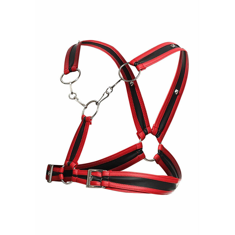 MOB - RED DUNGEON HARNESS WITH CHAINS ONE SIZE