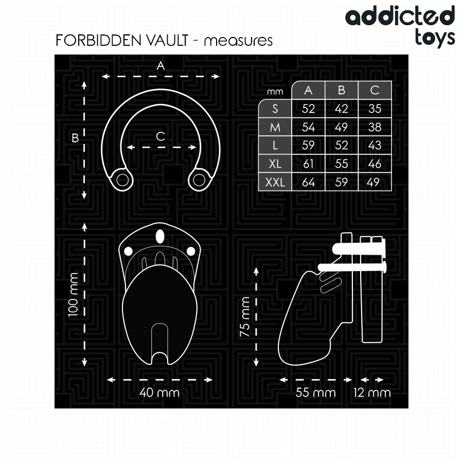 ADDICTED TOYS LOCKED - CAGE À PÉNIS INTERDITE 10 CM