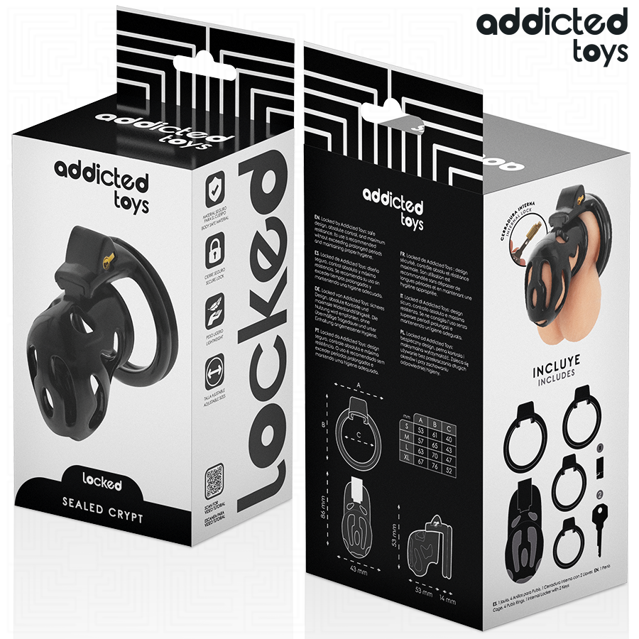 ADDICTED TOYS LOCKED - ENCRYPTED AND SEALED PENIS 8 CM