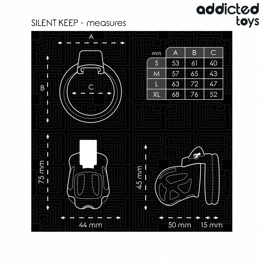 ADDICTED TOYS LOCKED - SILENT PENIS CAGE 7.5CM