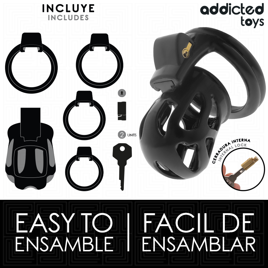 ADDICTED TOYS LOCKED - SILENT PENIS CAGE 7.5CM