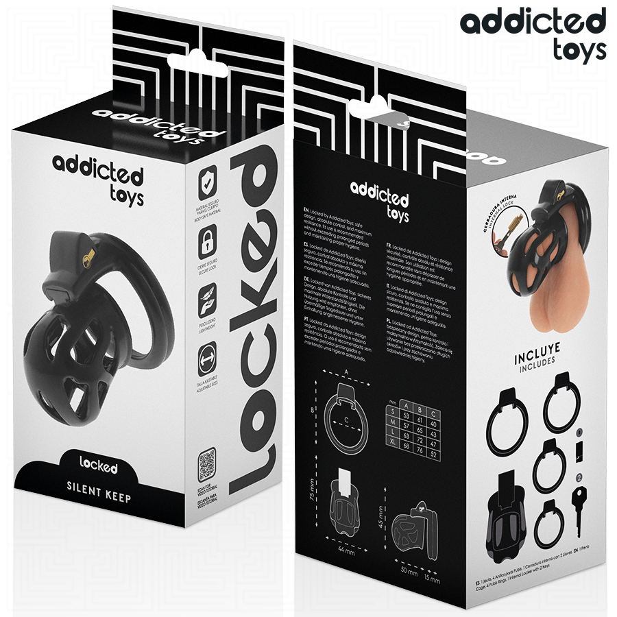 ADDICTED TOYS LOCKED - SILENT PENIS CAGE 7.5CM