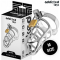 ADDICTED TOYS LOCKED - METAL PENIS CAGE WITH SILVER LOCK SIZE M