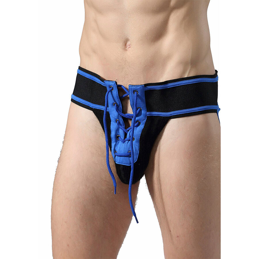 MOB - JOCKSTRAP FETISH BLUE FOOTBALL SIZE M