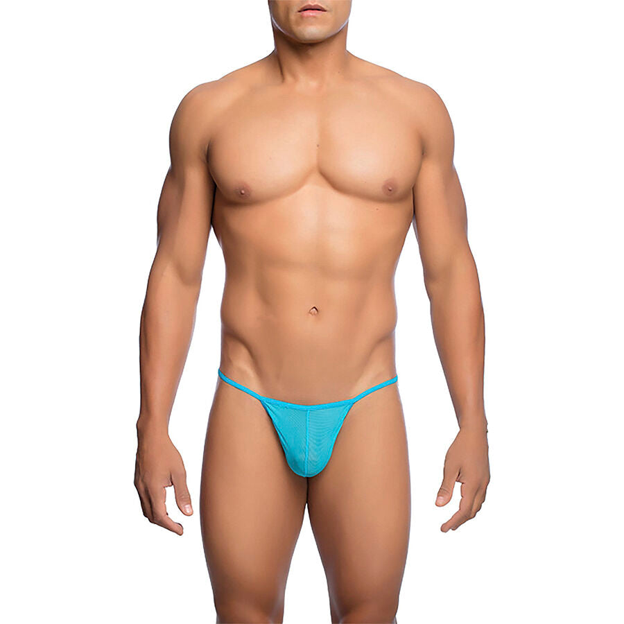 MOB - TRANSPARENT THONG IN THE SHAPE OF A T AQUA SIZE S/M
