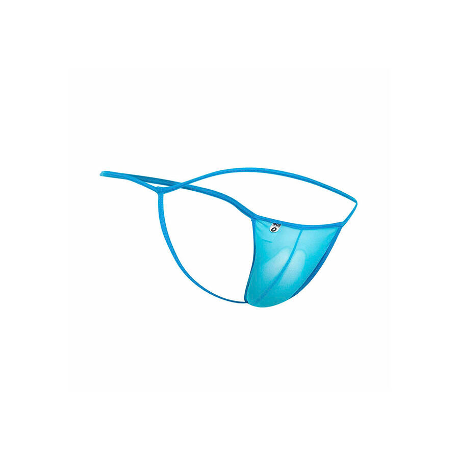 MOB - TRANSPARENT THONG IN THE SHAPE OF A T AQUA SIZE S/M