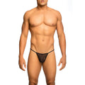 MOB - BLACK T-BACK SHEER THONG SIZE S/M