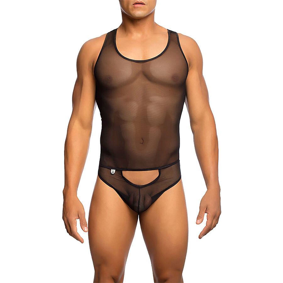 MOB - BLACK TRANSPARENT BODYSUIT SIZE S/M