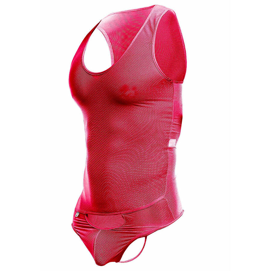 MOB - RED TRANSPARENT BODYSUIT SIZE S/M