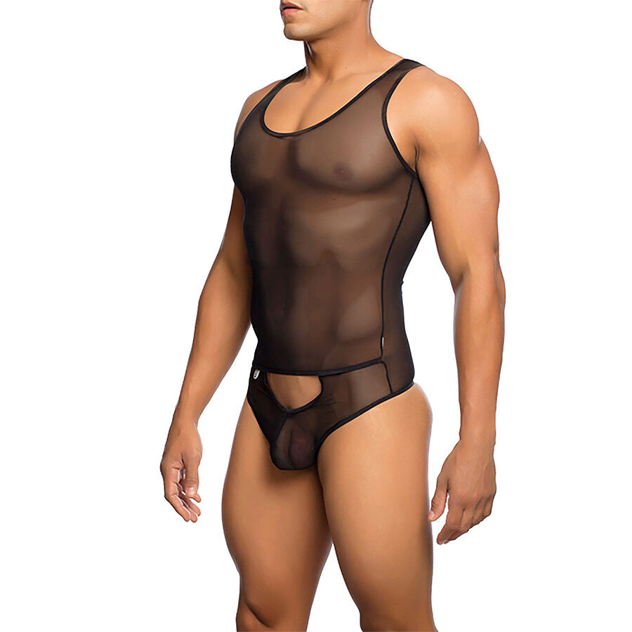 MOB - BLACK TRANSPARENT BODYSUIT SIZE S/M