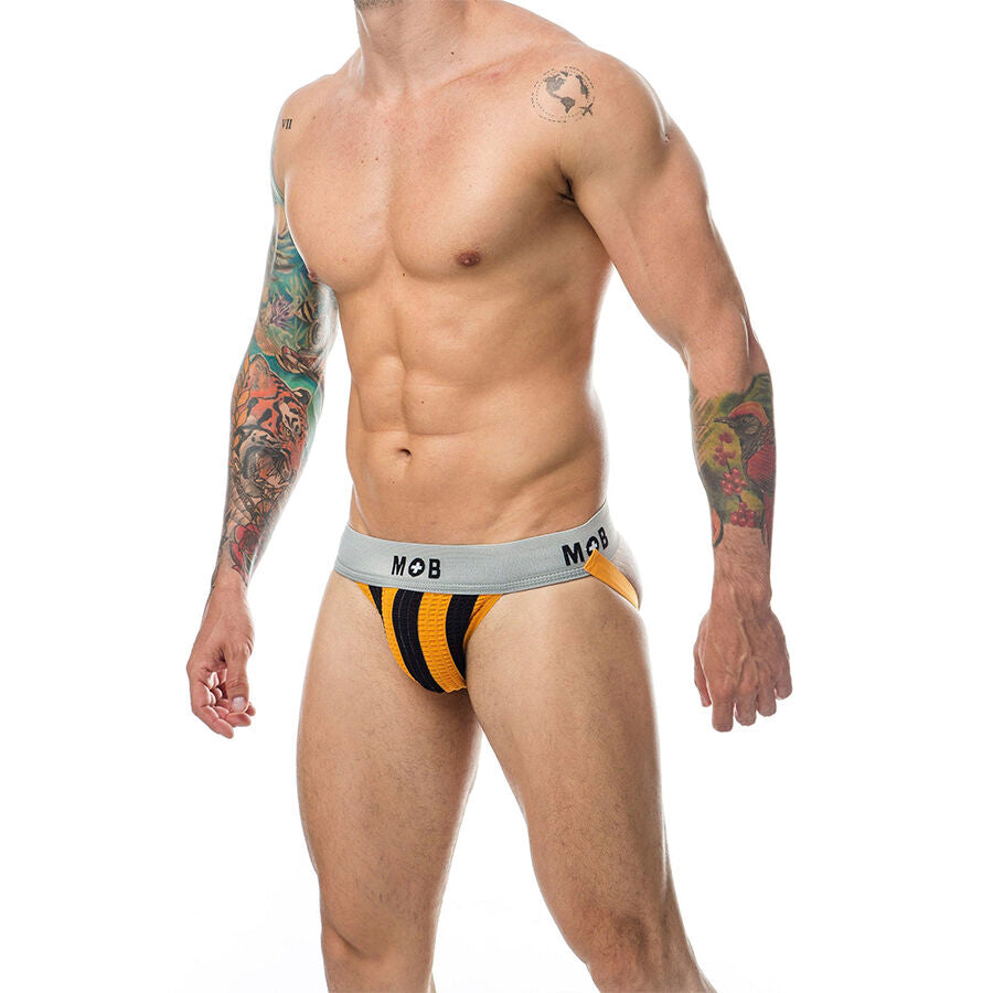 MOB - ORANGE STRIPED CLASSIC JOCKSTRAP SIZE XXL