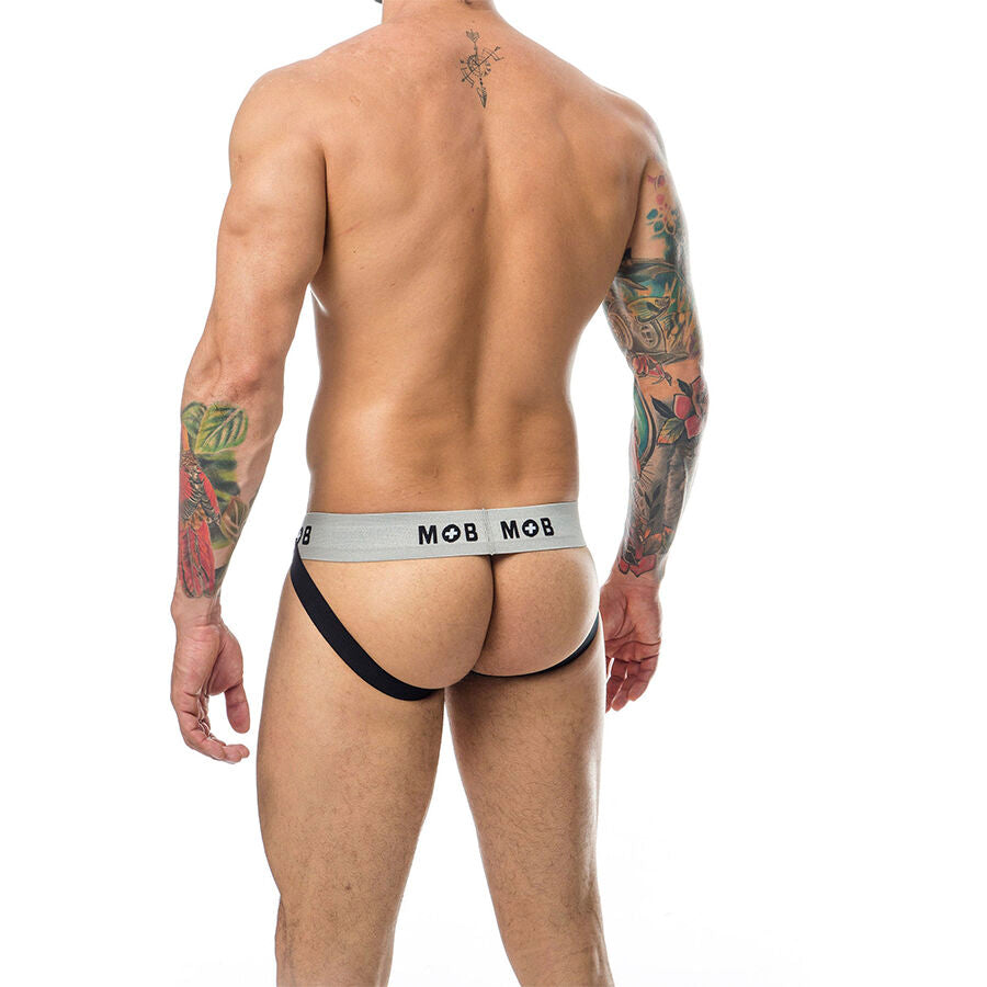 MOB - WHITE CLASSIC STRIPED JOCK SIZE S