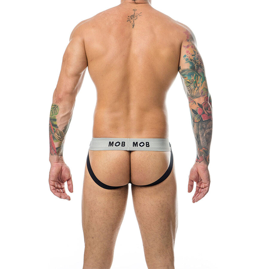 MOB - WHITE CLASSIC STRIPED JOCK SIZE S