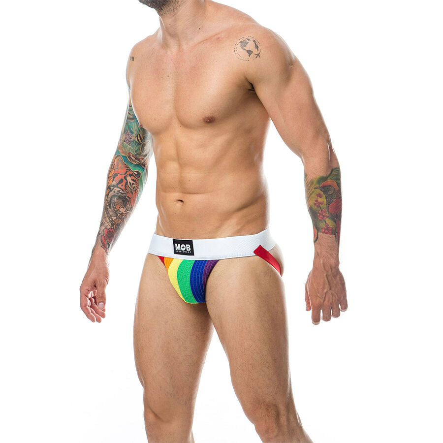 MOB - CLASSIC RAINBOW STRIPED JOCK S SIZE