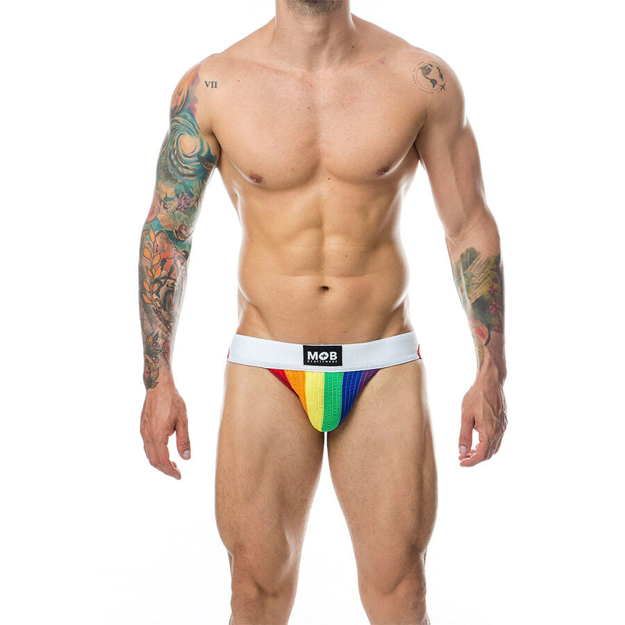 MOB - RAINBOW STRIPED CLASSIC JOCK SIZE M