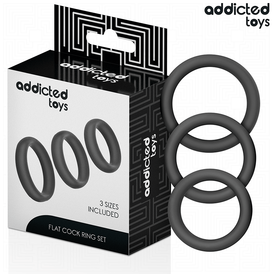 ADDICTED TOYS - FLAT SILICONE RING SET