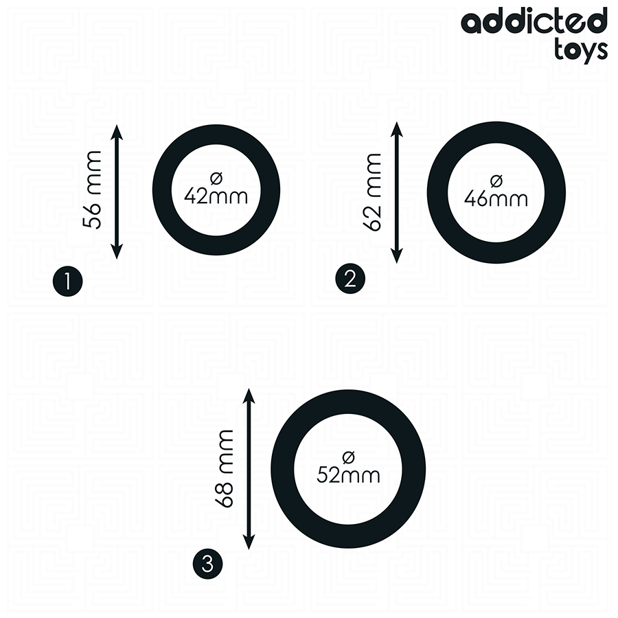 ADDICTED TOYS - FLAT SILICONE RING SET