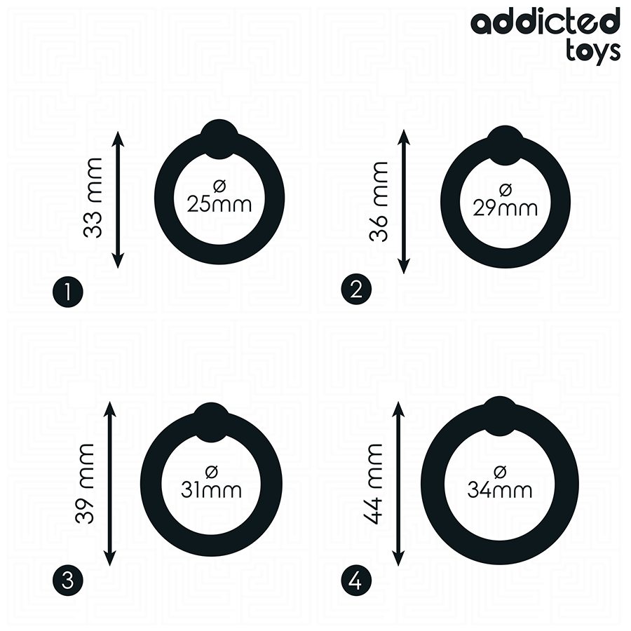ADDICTED TOYS - SNAP-ON SILICONE RING SET