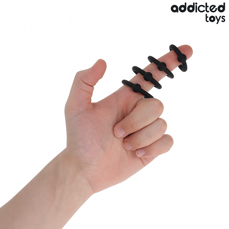 ADDICTED TOYS - SNAP-ON SILICONE RING SET