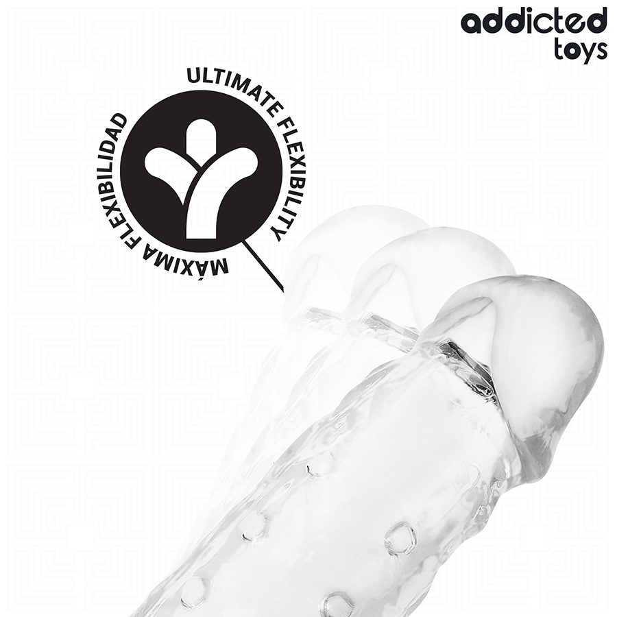 ADDICTED TOYS - TRANSPARENT PENIS SLEEVE SIZE M 27 CM