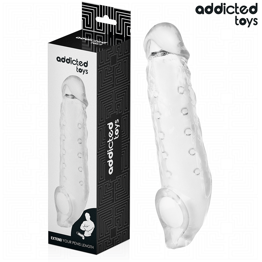 ADDICTED TOYS - TRANSPARENT PENIS SLEEVE SIZE M 27 CM