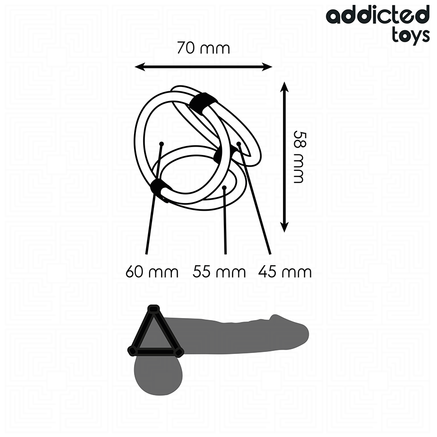 ADDICTED TOYS - ANNEAU PÉNIS TRIPLE