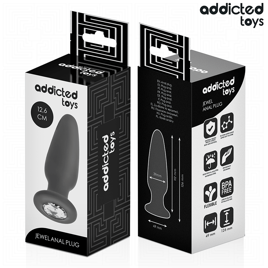 ADDICTED TOYS - BUTT PLUG WITH JEWEL SIZE L 12.6 CM