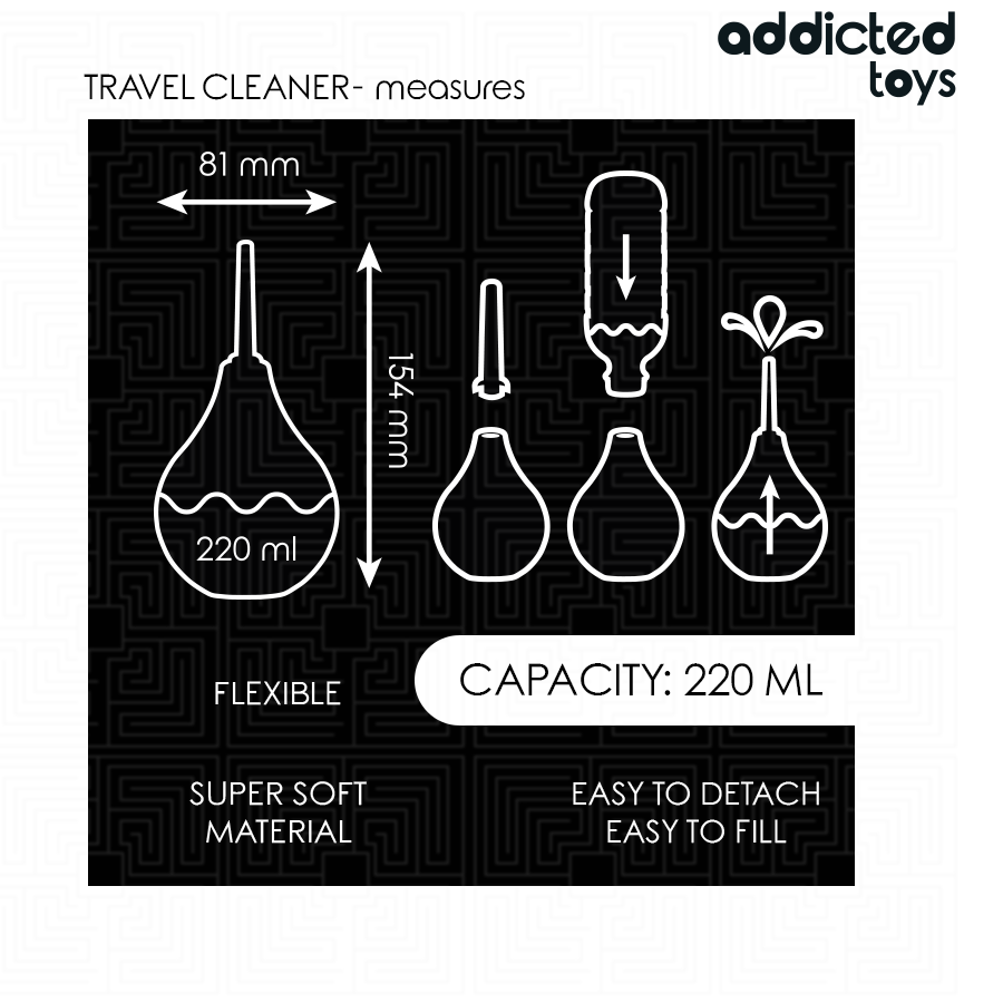 ADDICTED TOYS - TRAVEL ANAL CLEANSER SIZE L 220 ML