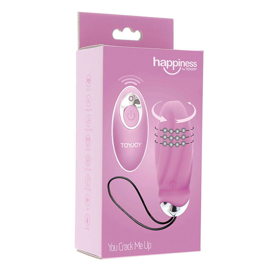 TOYJOY - HAPPINESS YOU CRACK ME UP PINK REMOTE CONTROL VIBRATOR