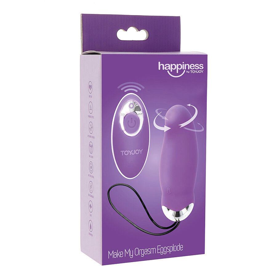 TOYJOY - HAPPINESS MY ORGASM EGGSPLODE VIBRATOR PURPLE REMOTE