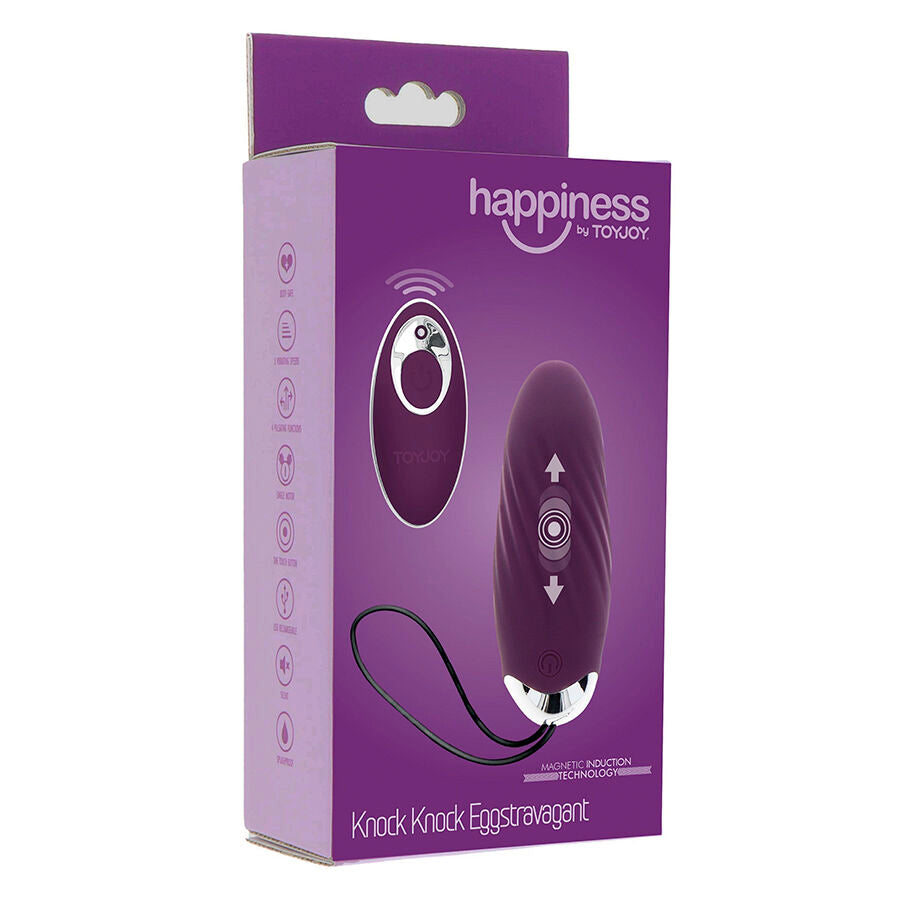 TOYJOY - HAPPINESS KNOCK KNOCK EGGSTAVAGANT REMOTE CONTROL VIBRATOR PURPLE