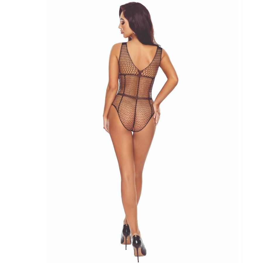 PASSION - BS114 BODYSTOCKING BLACK FISHNET