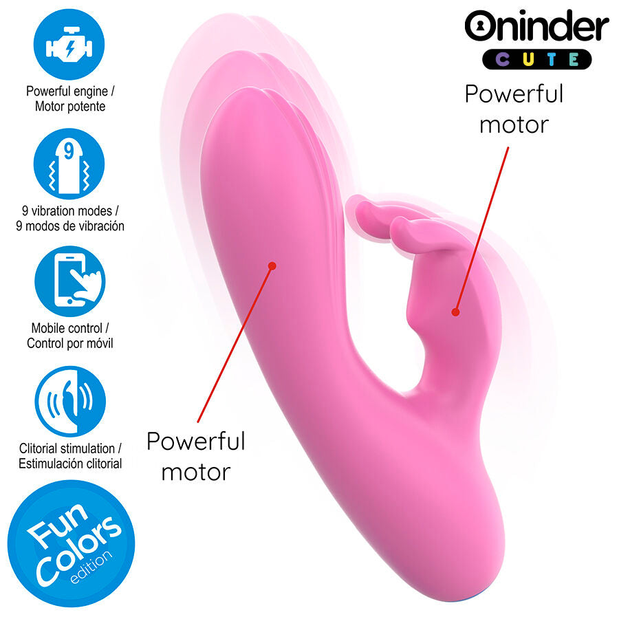 ONINDER CUTE - LOVE BUNNY G-SPOT CLITORIS VIBRATOR - FREE GLOBAL APP