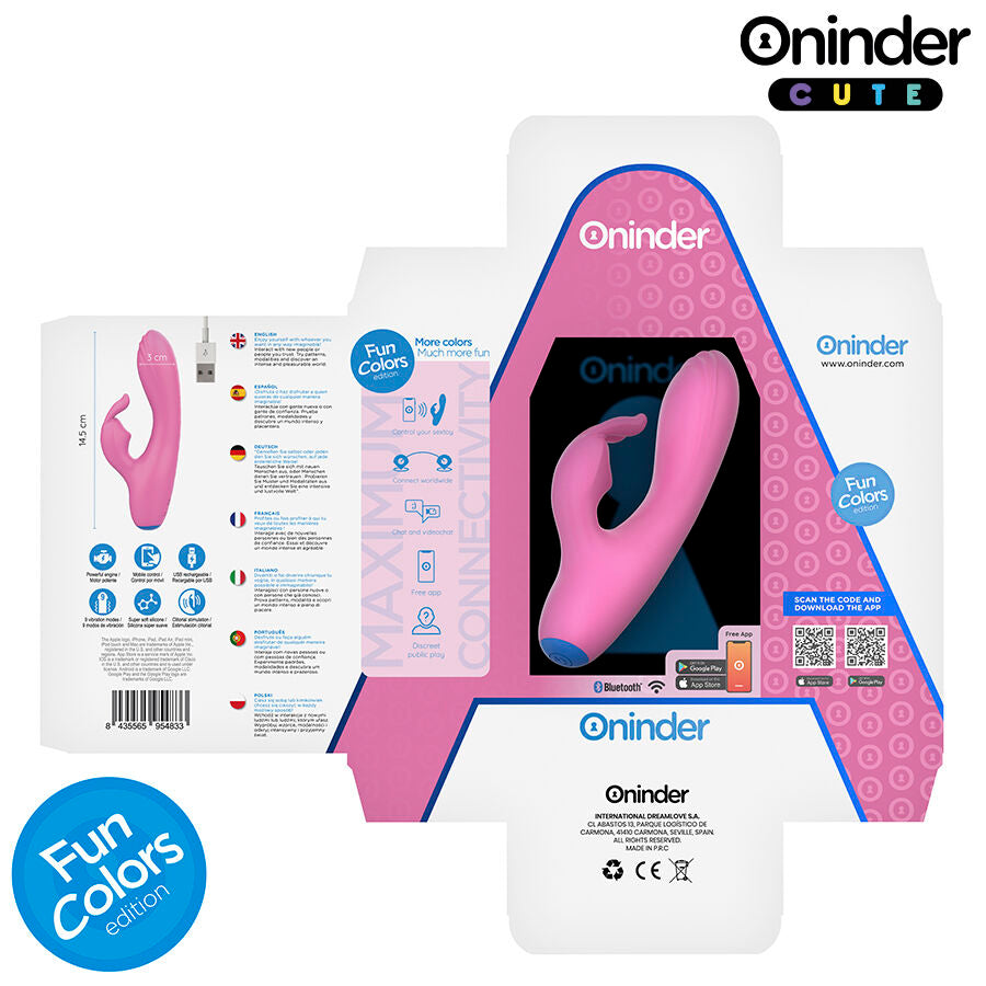 ONINDER CUTE - LOVE BUNNY G-SPOT CLITORIS VIBRATOR - FREE GLOBAL APP