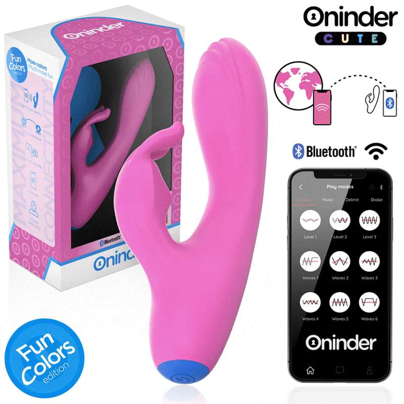 ONINDER CUTE - LOVE BUNNY G-SPOT CLITORIS VIBRATOR - FREE GLOBAL APP