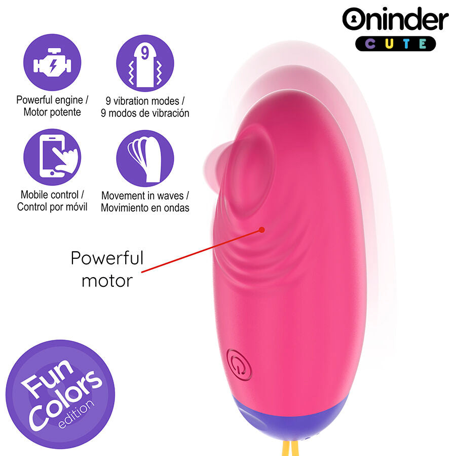 ONINDER CUTE - VIBRATING AND TAPPING SILICONE EGG - FREE GLOBAL APP