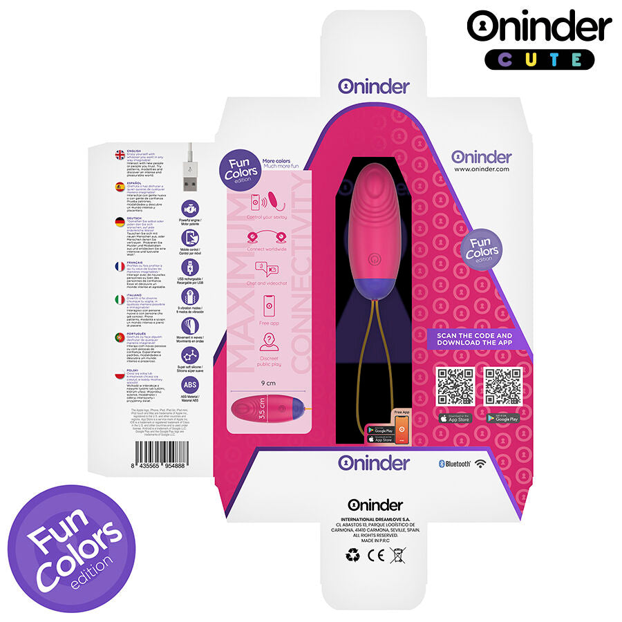 ONINDER CUTE - VIBRATING AND TAPPING SILICONE EGG - FREE GLOBAL APP
