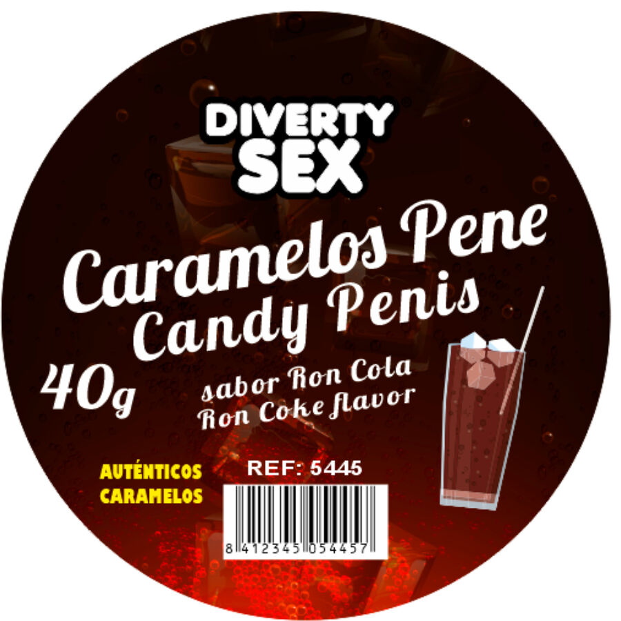 DIABLO PICANTE - 20 PENIS-SHAPED CANDIES WITH RUM COLA FLAVOR