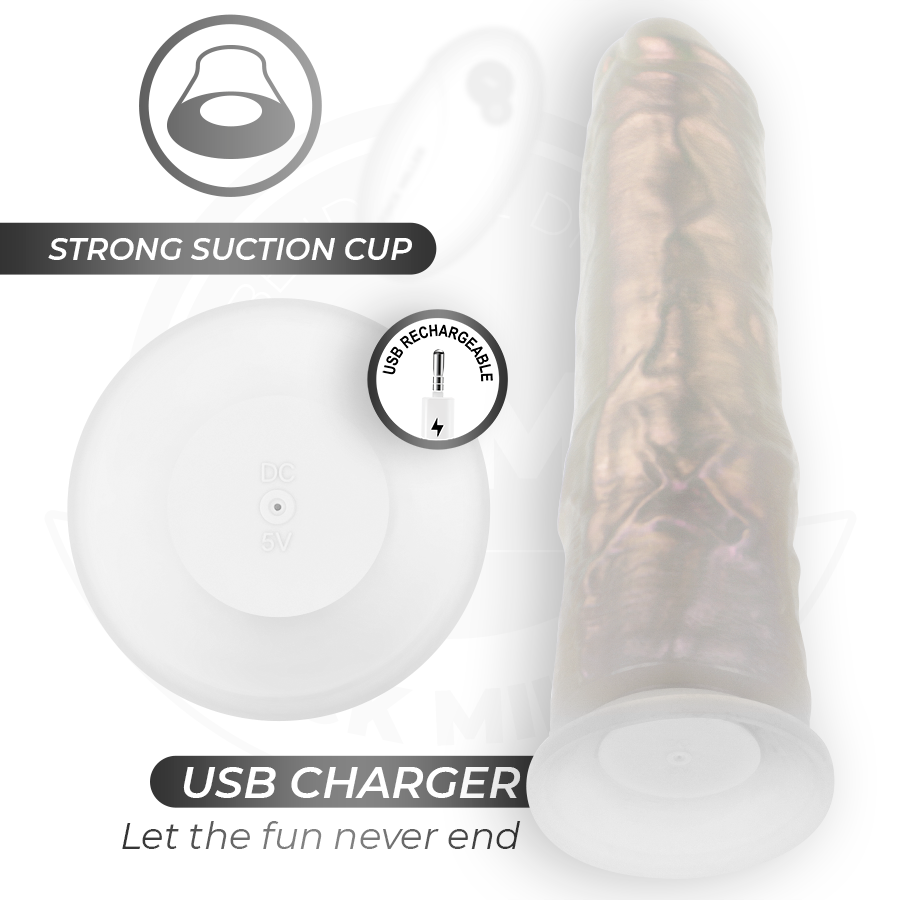 COCK MILLER - DILDO WITH SUCTION CUP, LIGHTS, AND VIBRATIONS WITH REMOTE CONTROL WHITE 20.5 CM