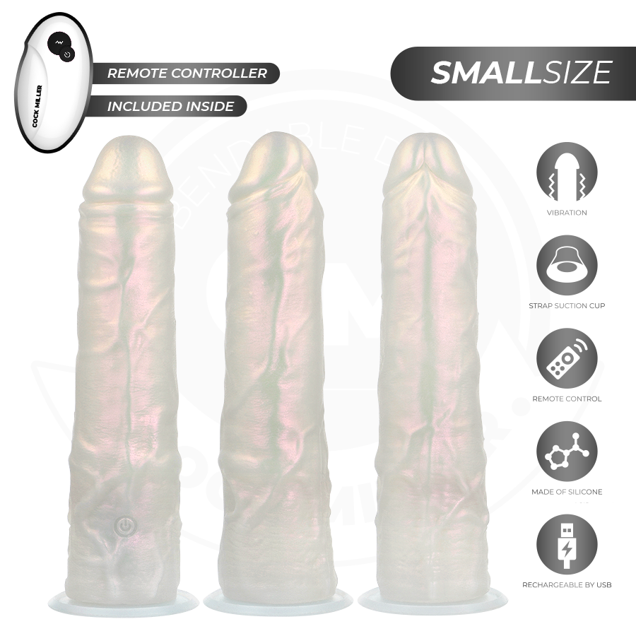 COCK MILLER - SUCKING DILDO WITH LIGHTS AND VIBRATIONS WITH REMOTE CONTROL WHITE 19.5 CM