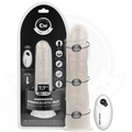 COCK MILLER - SUCKING DILDO WITH LIGHTS AND VIBRATIONS WITH REMOTE CONTROL WHITE 19.5 CM