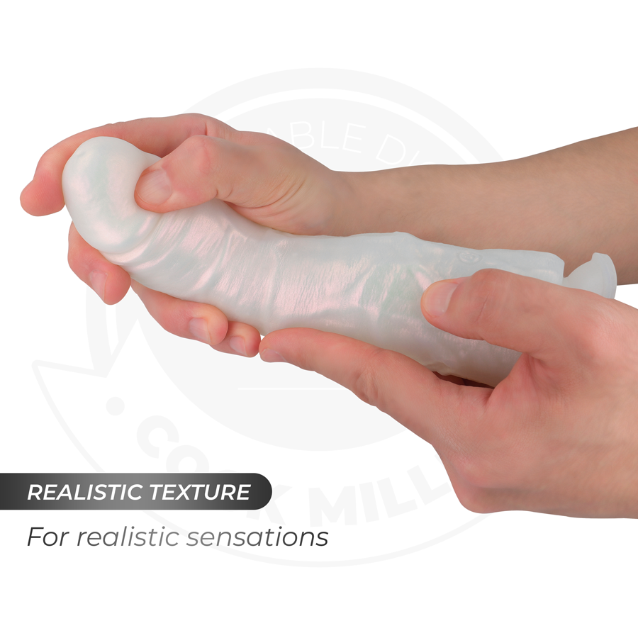 COCK MILLER - SUCKING DILDO WITH LIGHTS AND VIBRATIONS WITH REMOTE CONTROL WHITE 19.5 CM