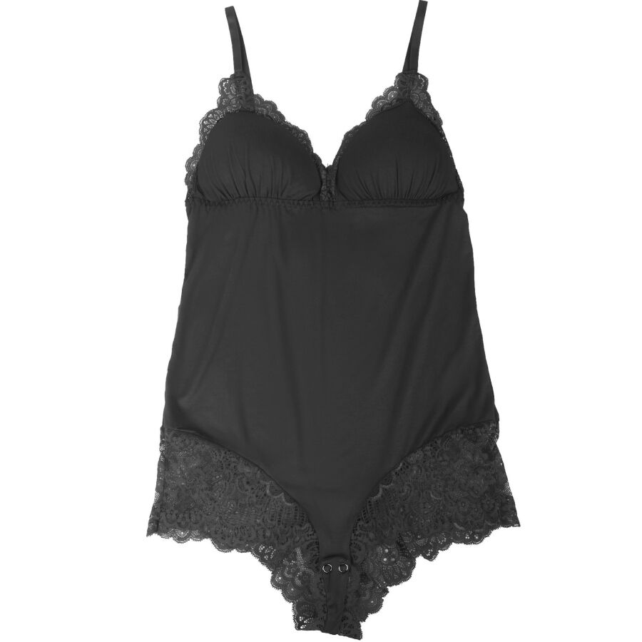 SUBBLIME - TEDDY BLACK FLORAL LACE DETAIL S/M