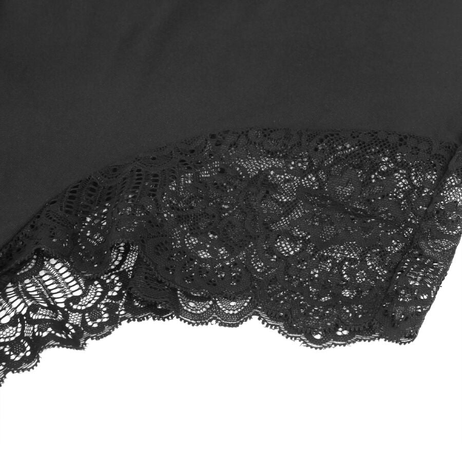 SUBBLIME - TEDDY BLACK FLORAL LACE DETAIL S/M