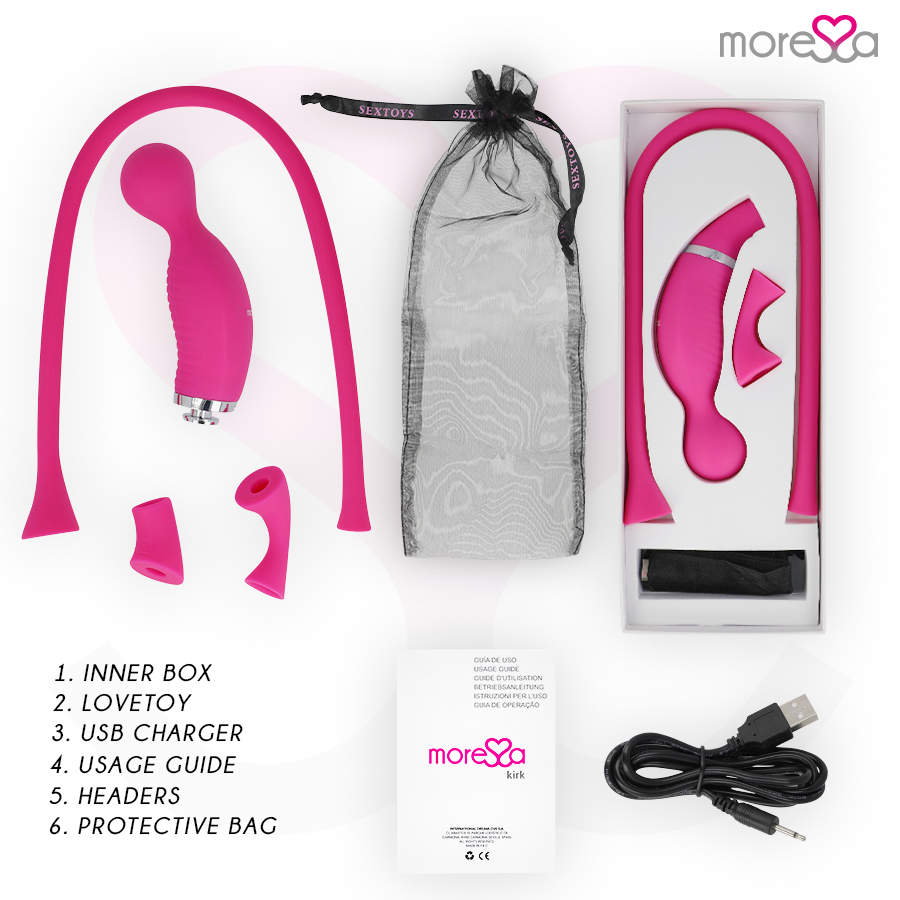 MORESSA - KIRK DUO SUCTION CUP + MULTI-PERFORMANCE PREMIUM SILICONE RECHARGEABLE MASSAGER