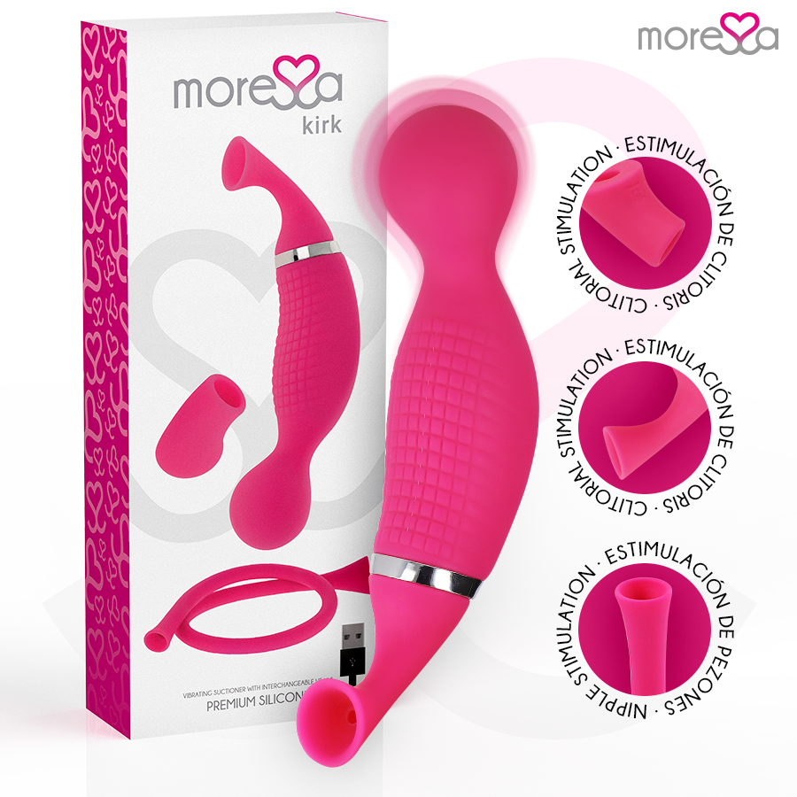 MORESSA - KIRK DUO SUCTION CUP + MULTI-PERFORMANCE PREMIUM SILICONE RECHARGEABLE MASSAGER