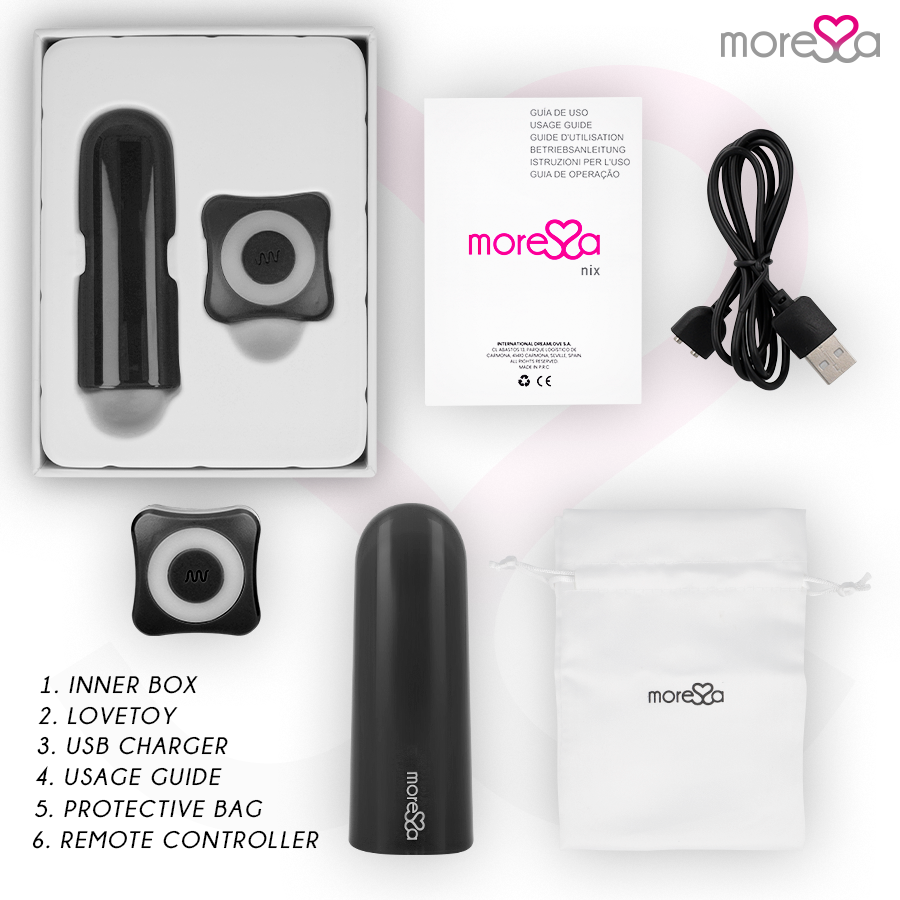 MORESSA - NIX REMOTE CONTROL VIBRATOR BLACK
